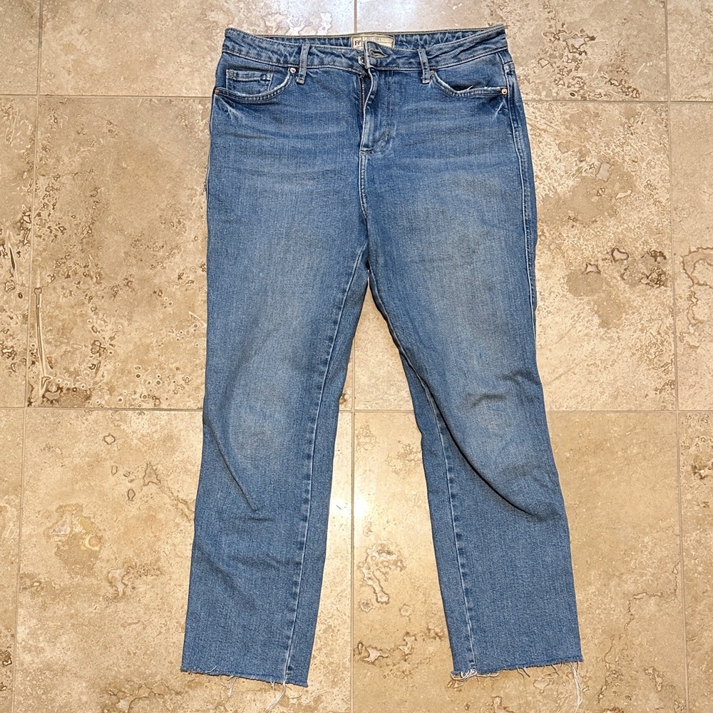 Free People Straight Leg Blue Jeans